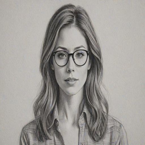 Superb Amanda Crew, pencil sketch, portrait of Splendid woman 1975s in glasses, hair style beatnik, outline, clear lines, fine lines, 8k