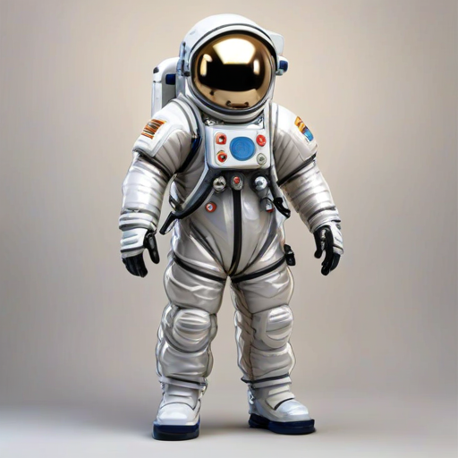 cartoon transparent astronaut suit