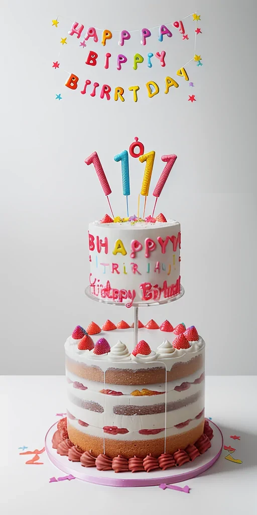 transparent birthday cake
