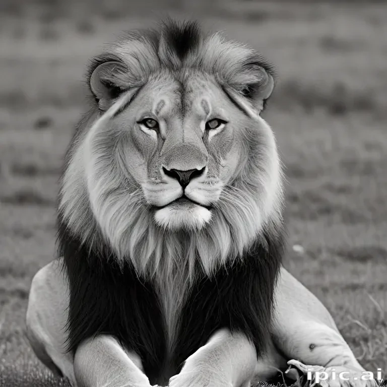 lion black and white pictures