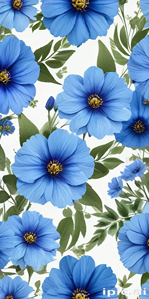 blue flowers transparent background