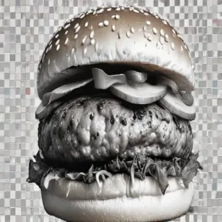 burger clipart black and white
