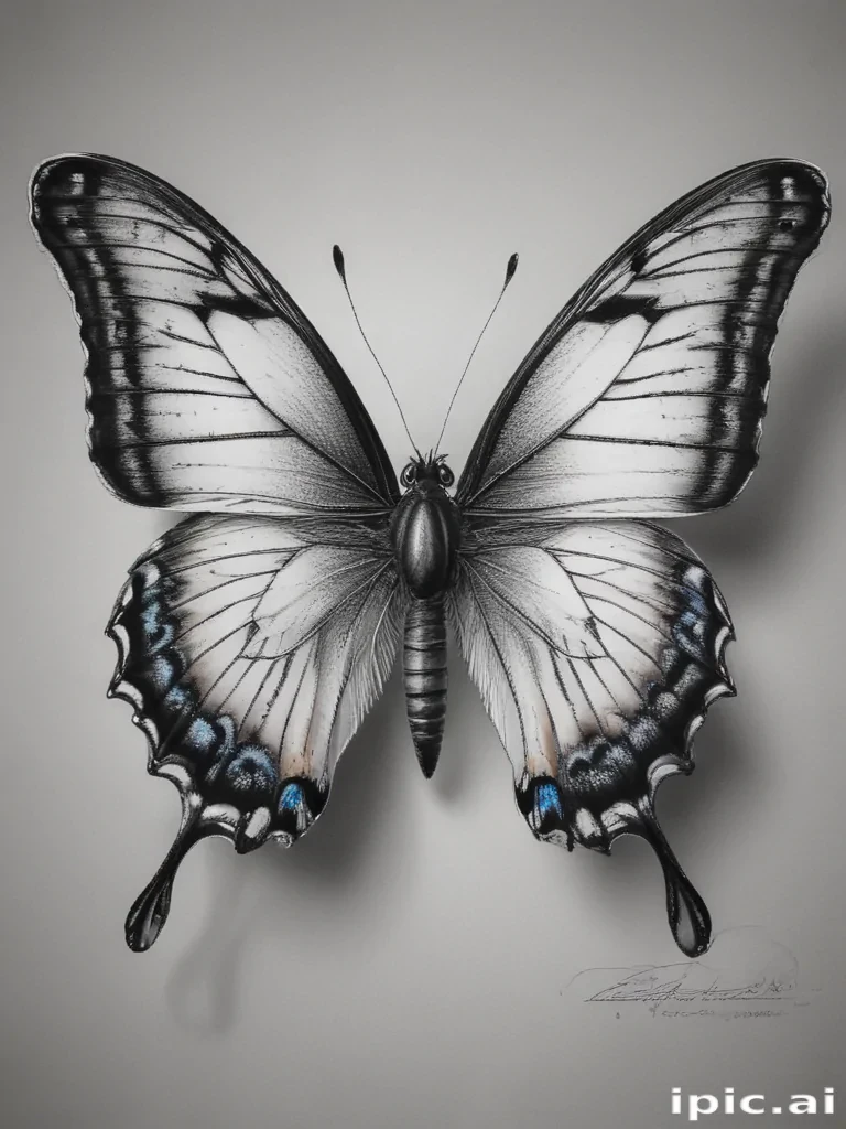 butterfly drawing outline