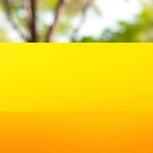 Create a vibrant yellow rectangular banner with a smooth gradient, shot with a DSLR camera at f/8 aperture, ISO 100, 50mm lens, in natural light with a shallow depth of field for a clean background.