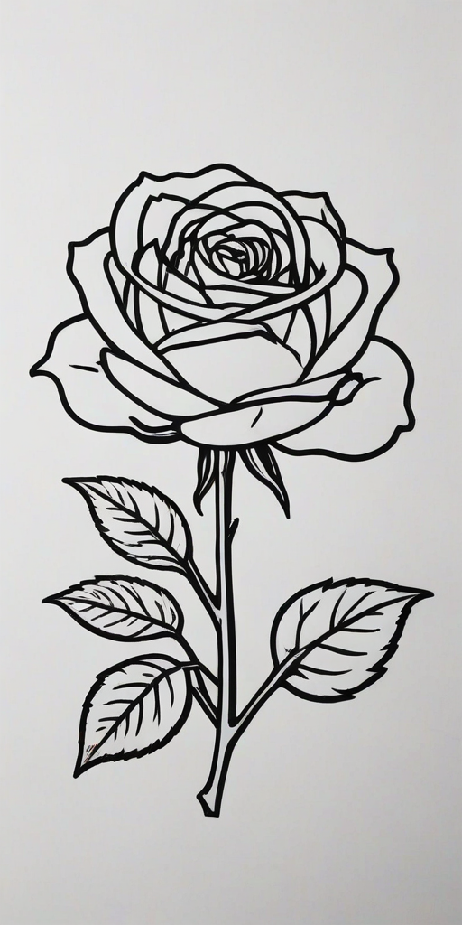 rose outline