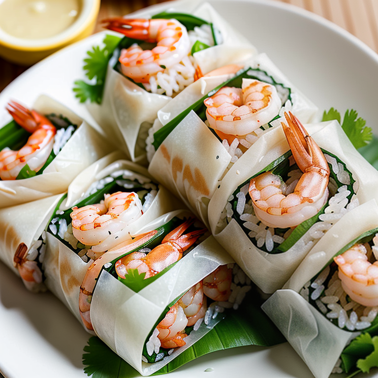 shrimp rolls with rice paper