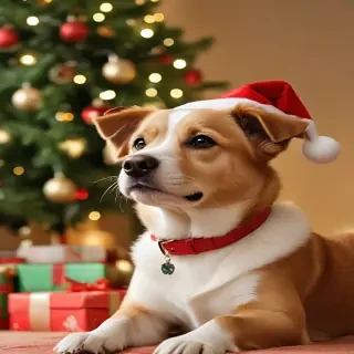 christmas wallpaper dog