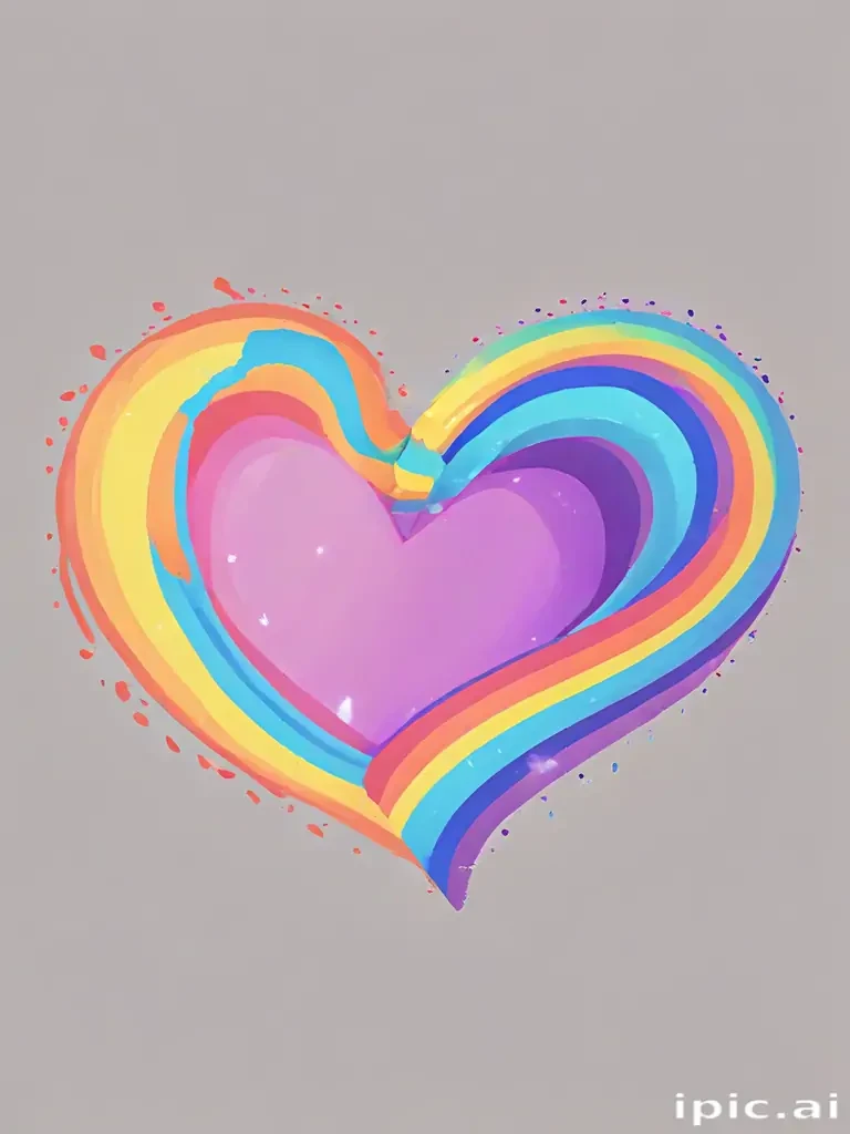 rainbow heart png