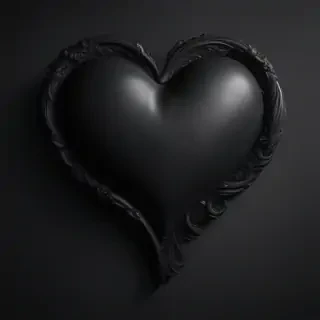 aesthetic black heart wallpaper