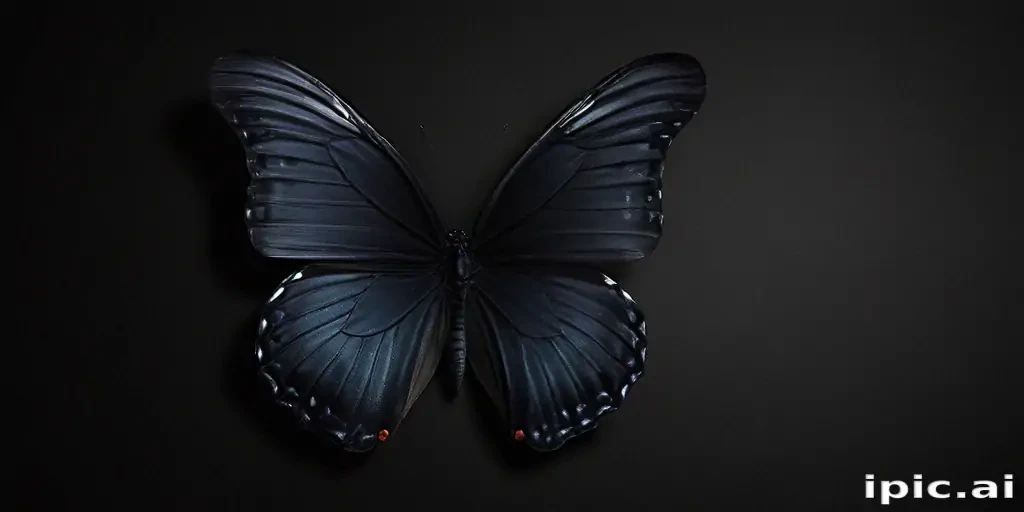 black wallpaper butterfly