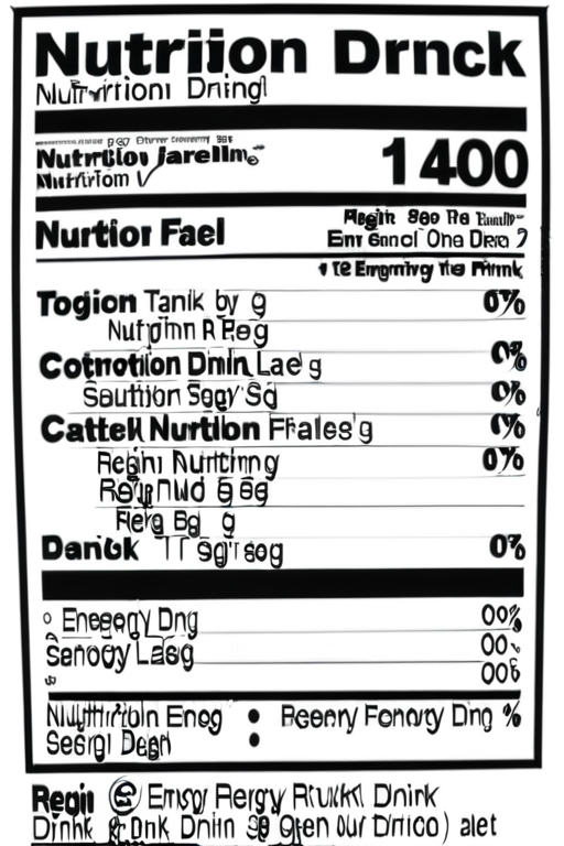 reign energy drink nutrition label