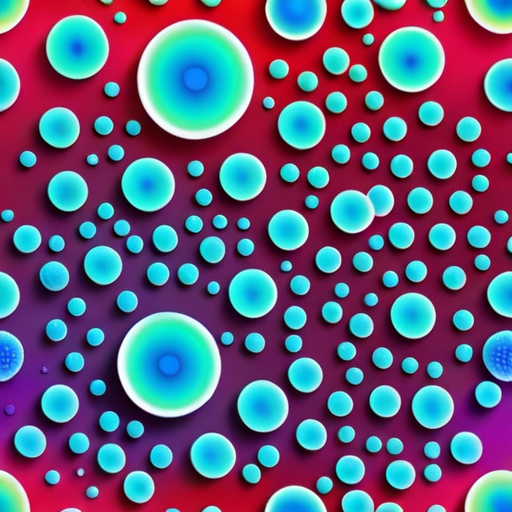 gradient background in one color, microbes, realistic depiction like in ...