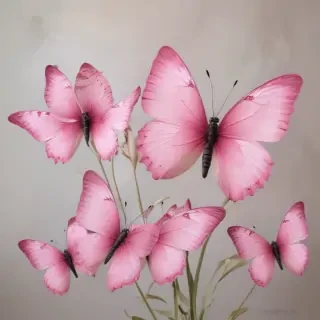 pink butterflies png