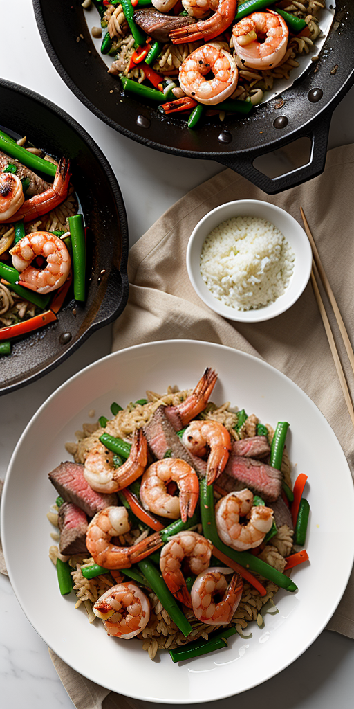 steak and shrimp stir fry
