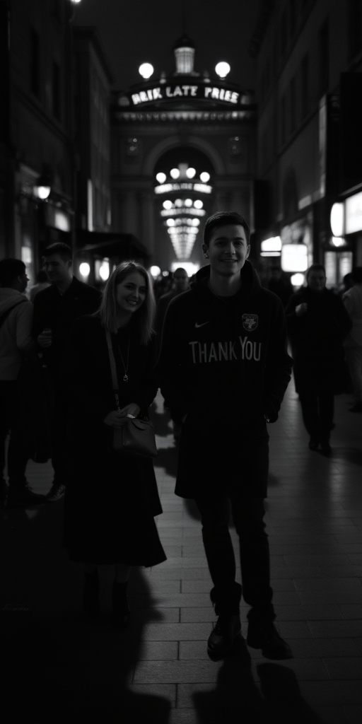 thank you in black and white