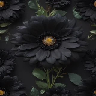 black flower