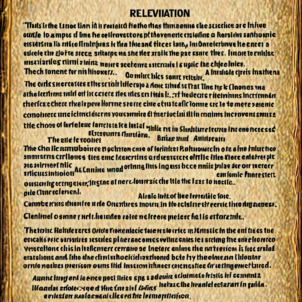 Generate place according to Relevation chapter 21 to chapter 22 from Bible