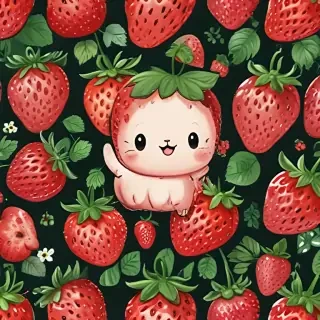 strawberry cute wallpaper