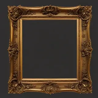 golden frame png transparent