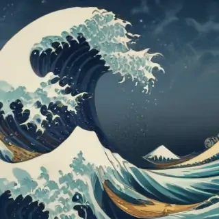 great wave wallpaper
