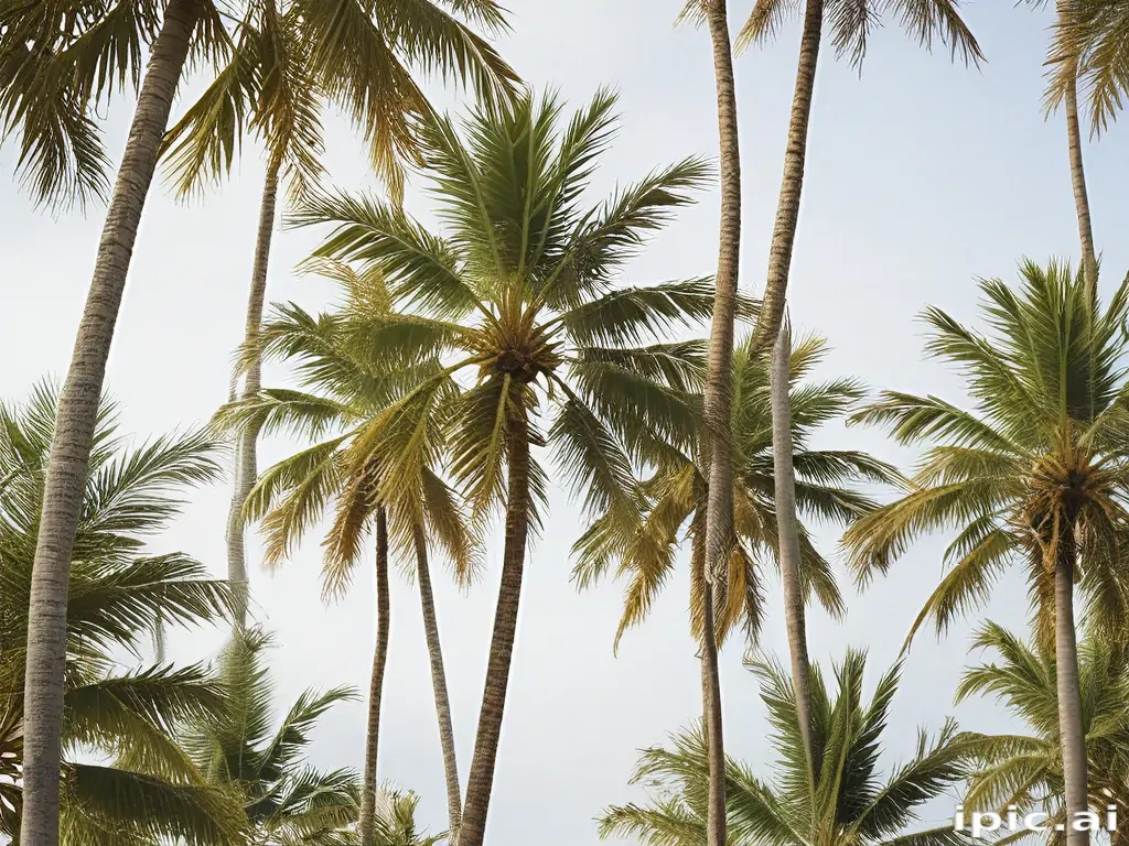 palm trees transparent