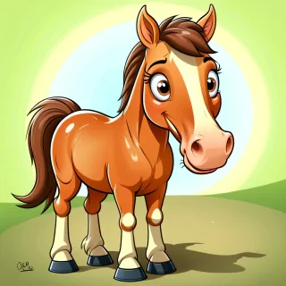 cartoon pic of horse