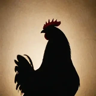 silhouette of a chicken