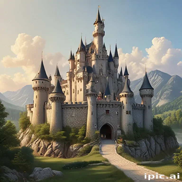 cartoon of castle