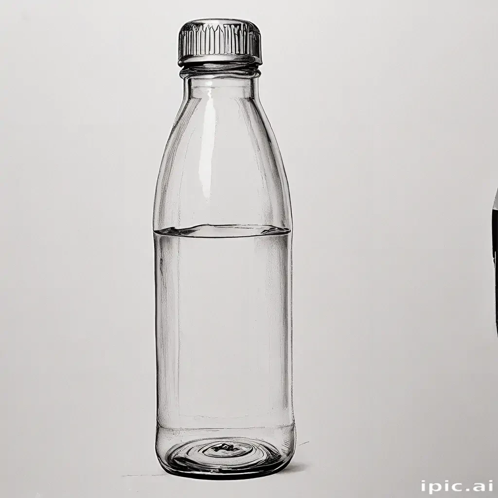 water bottle drawing