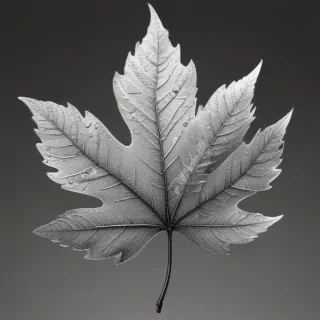 leaf clip art black and white