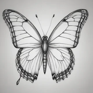 outline drawing of a butterfly