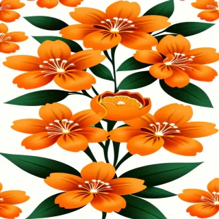 orange flower clipart