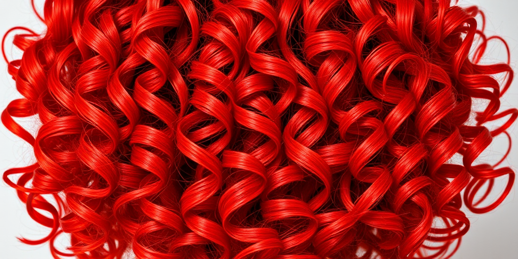 Fiery red curls cascading down to the waist, the Crimson Coil style showcases voluminous ringlets and vibrant hues, perfect for those seeking a dramatic and passionate look