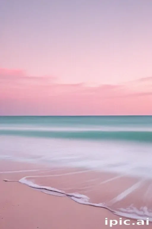 pastel pink beach wallpaper