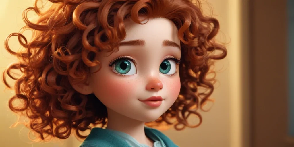 cartoon characters with curly hair