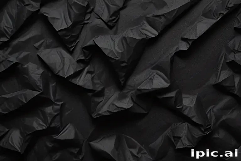 crinkled black paper