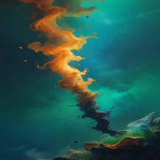 blue green background