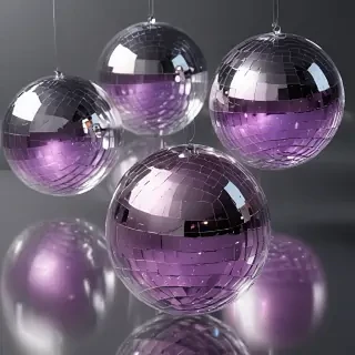 transparent disco balls