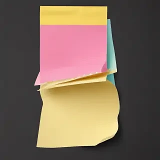 sticky note with transparent background
