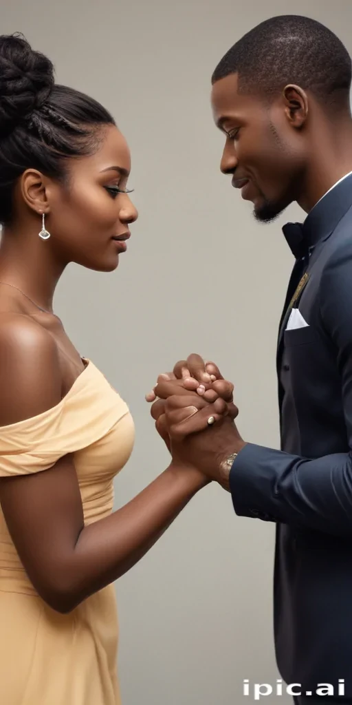 black couple holding hands