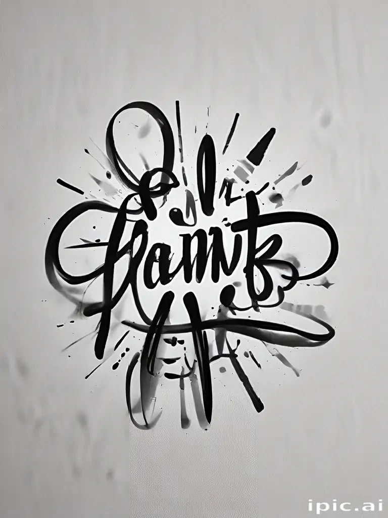 thank you in black and white
