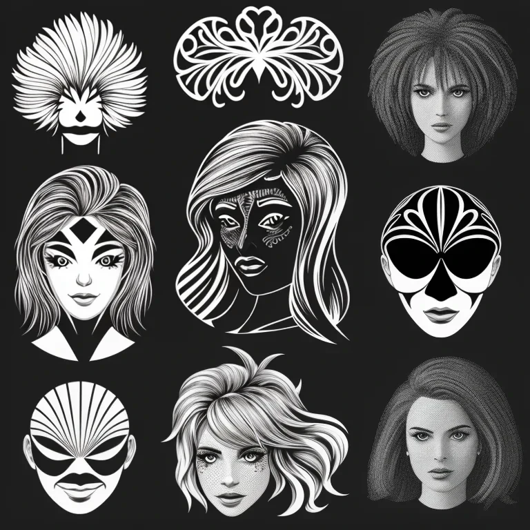 black and white vector images