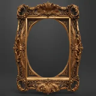 golden frame png transparent