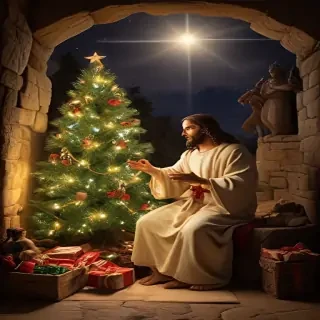 jesus at christmas images