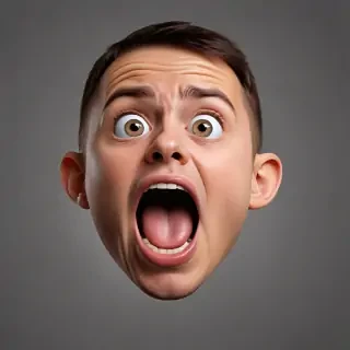 shocked face png