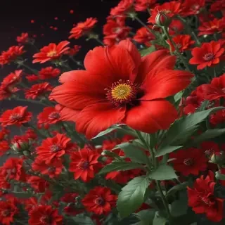 red flower bg