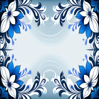 blue floral background