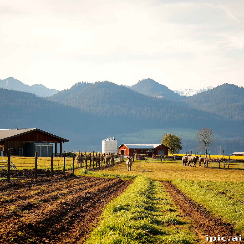 background of a farm