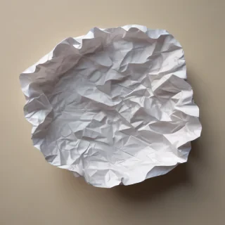 crumpled up paper