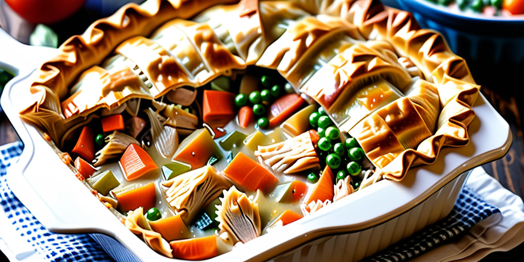 chicken pot pie with phyllo pastry